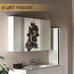 Зеркальный шкаф Vallessi 80 в цвет мебели с подсветкой